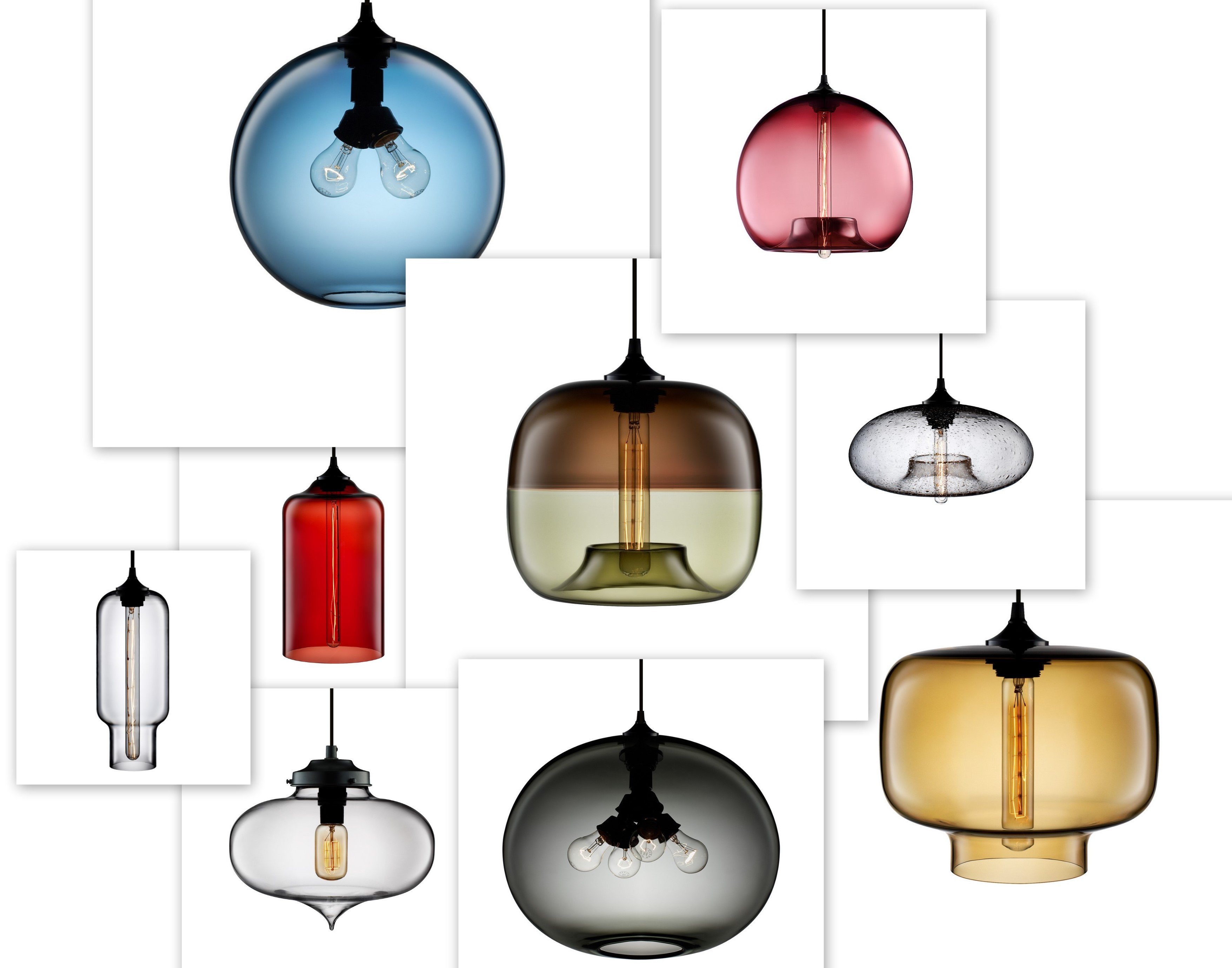Hand Blown Glass Pendant Lights