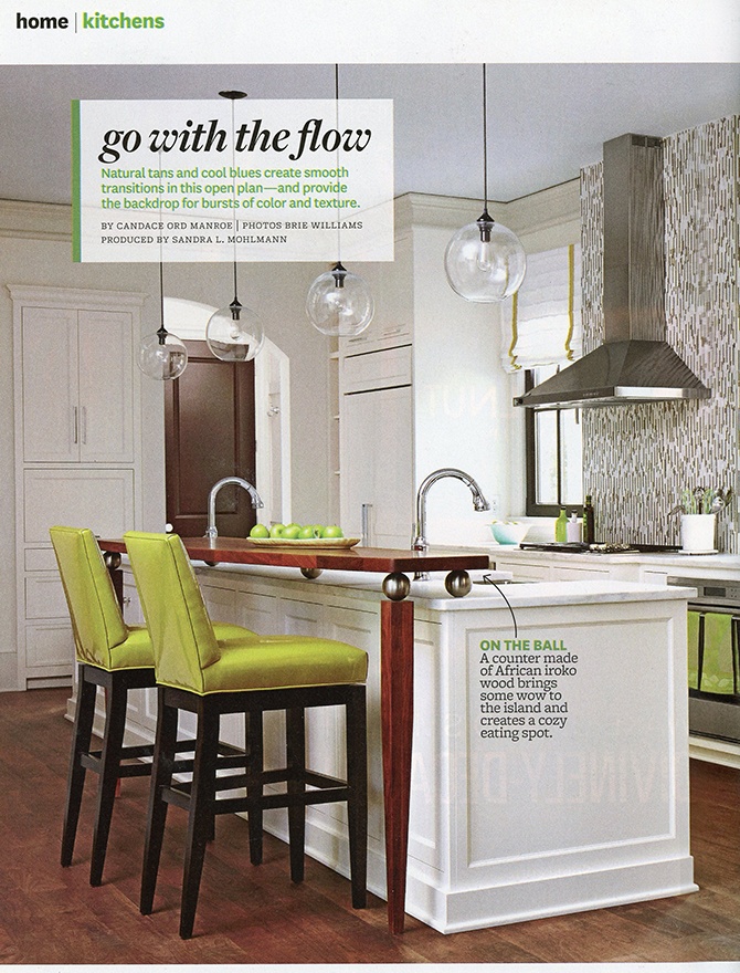 kitchen modern lighting inside Better Homes and Gardens magazine
